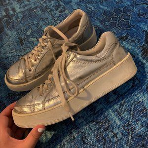Free People Silver Sneakers